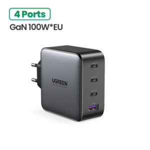UGREEN 100W USB C Multiport Charger – 4 Port USB Charging Station GaN Fast Charger Power Adapter PPS, PD 3.0, QC 4.0